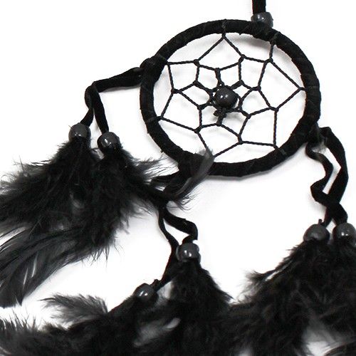 Bali Dreamcatchers Small Round Black White Red for Sweet Dreams