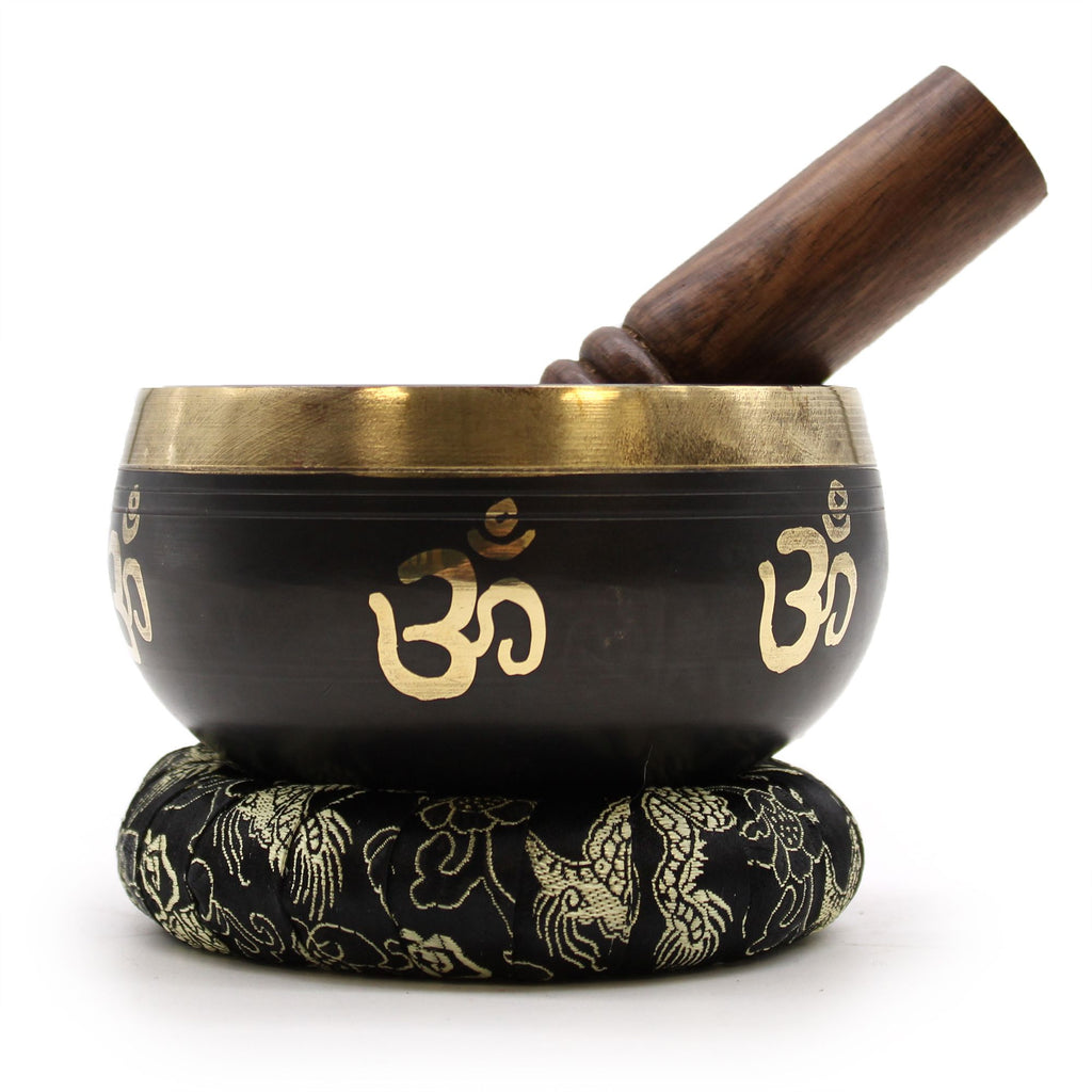 Yoga Om Singing Bowl Set for Meditation and Mindfulness Practice