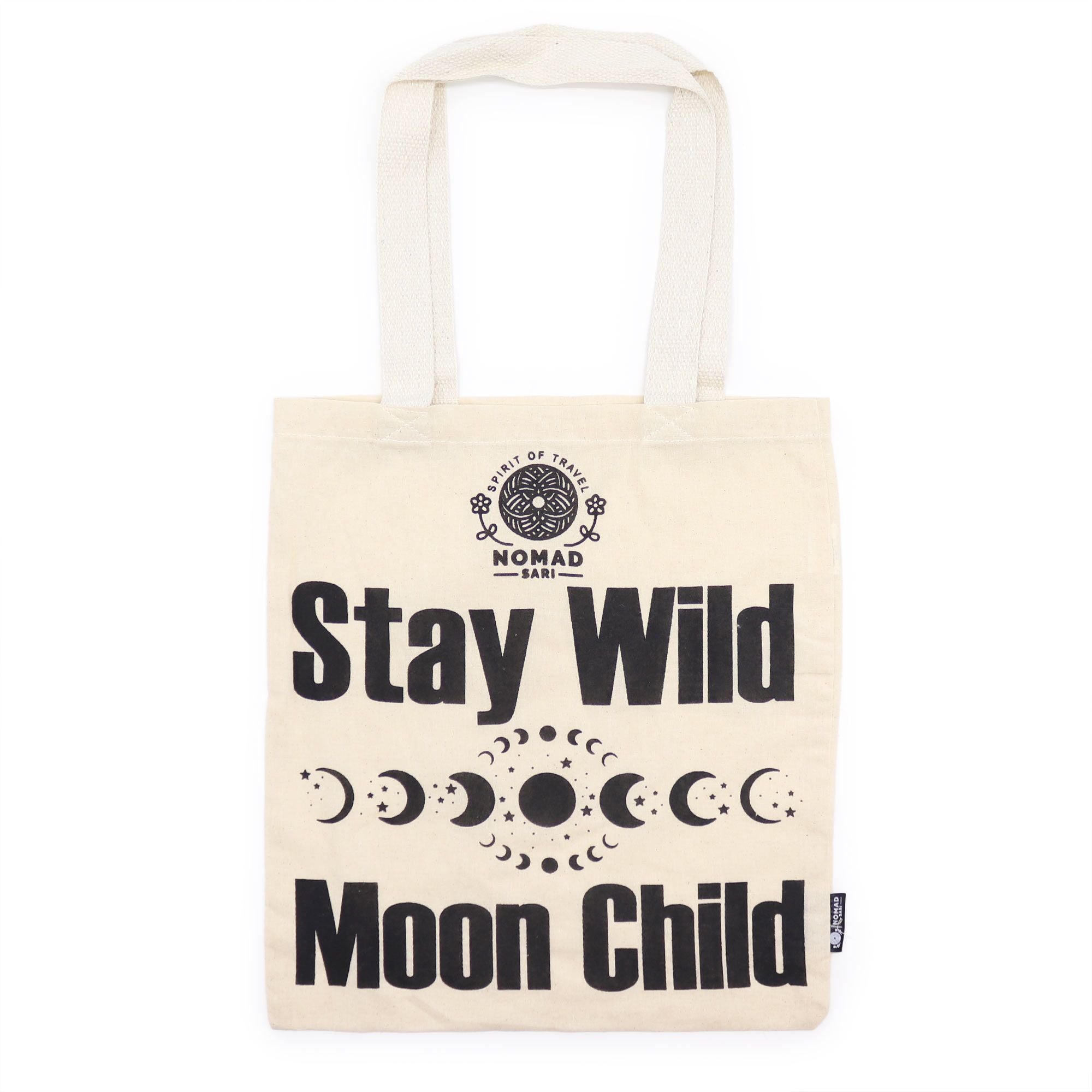 Iconic Basic Tote Bag Stay Wild Moon Child for Everyday Use