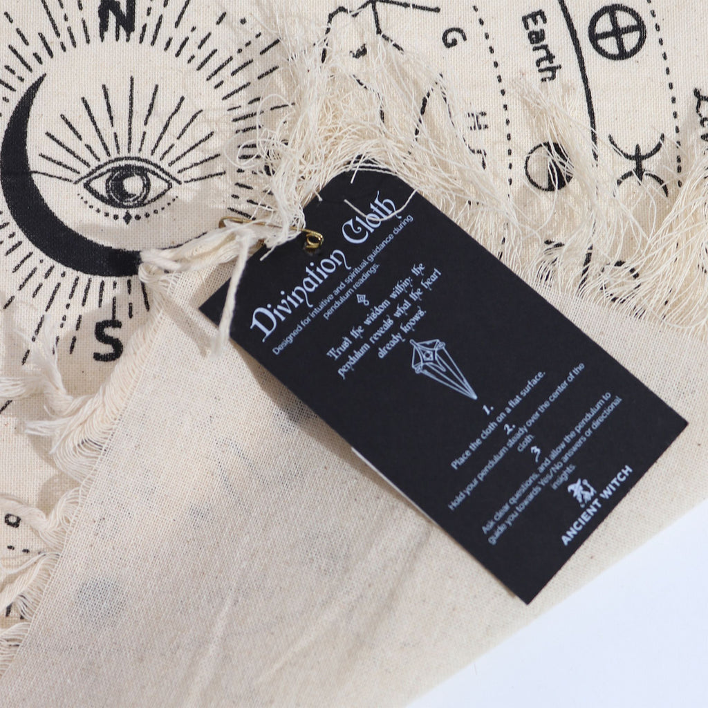 Ancient Witch Pendulum Divination Cloth with All Seeing Eye Design