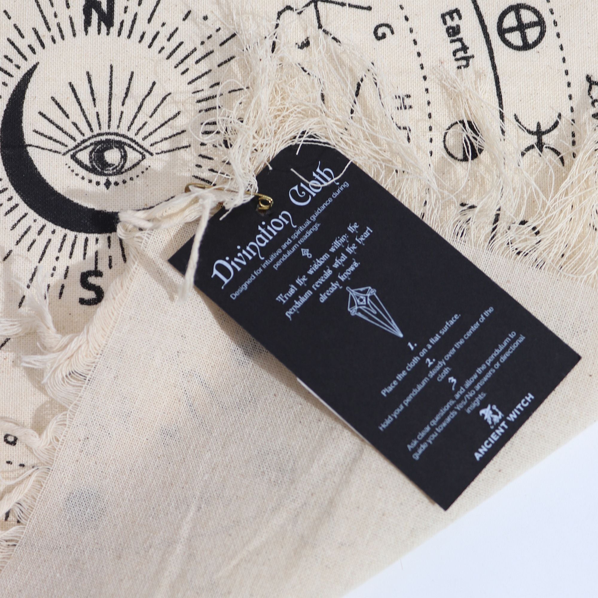 Ancient Witch Pendulum Divination Cloth with All Seeing Eye Design