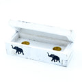 White Washed Cone Smoke Box Incense Holder 15 cm for Aromatic Use