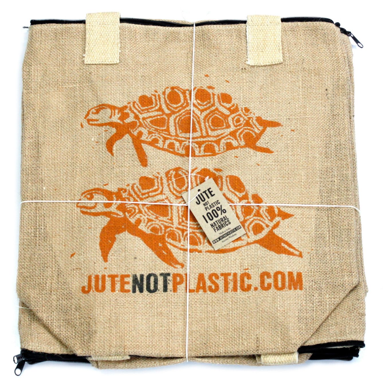 Eco Friendly Two Turtles Jute Bag for Sustainable Shopping Needs