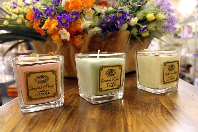 Soybean Candles Pomegranate and Orange in Recycled Glass Jars