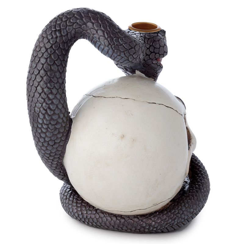 Snake and Skull Backflow Incense Burner for Relaxation and Calm