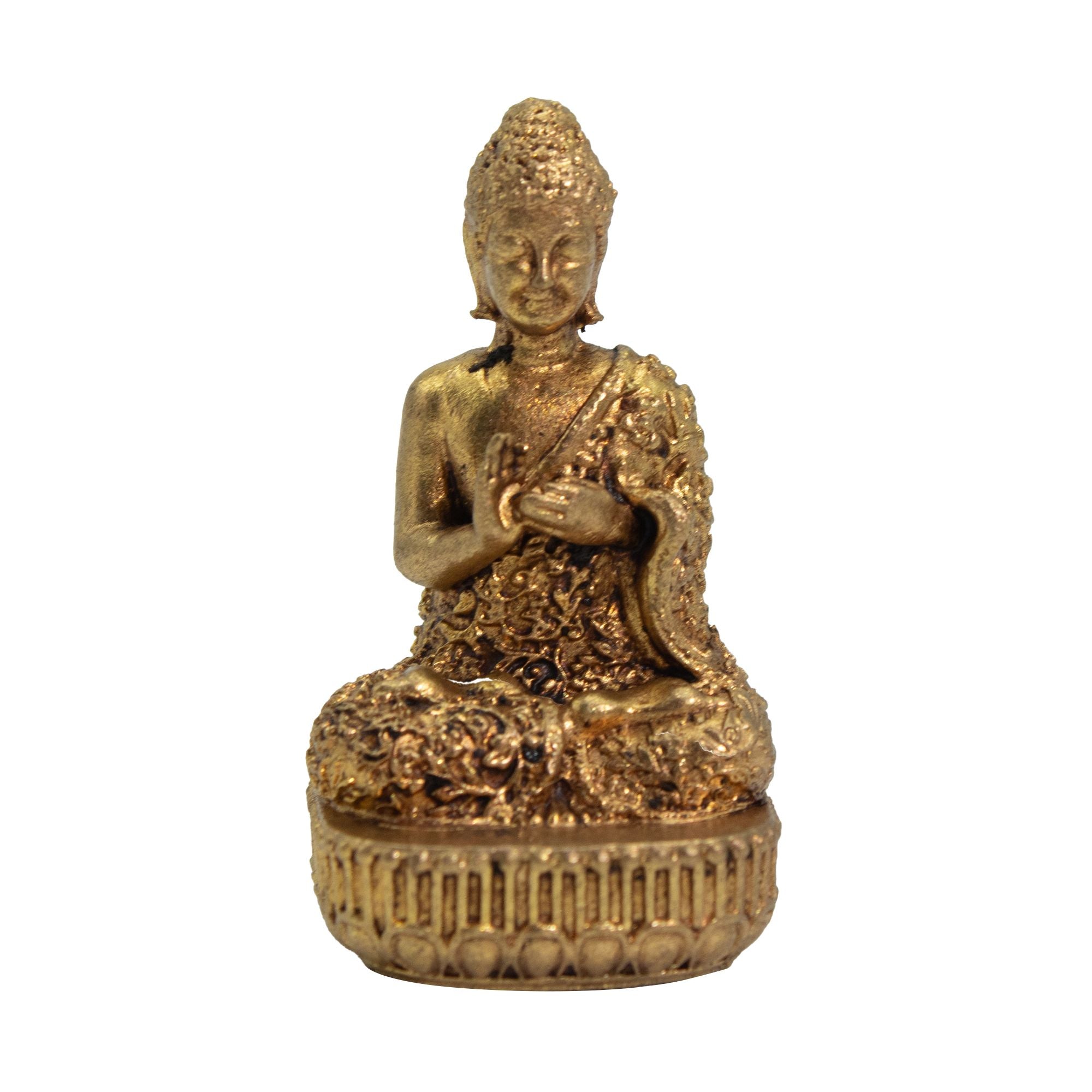 Brass Miniature Buddha Figure Elegant Decorative Accent for Home