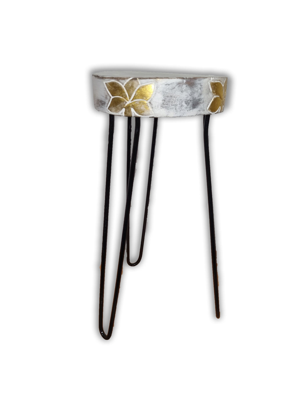 Albasia Wood Plant Stand in Whitewash for Stylish Home Displays