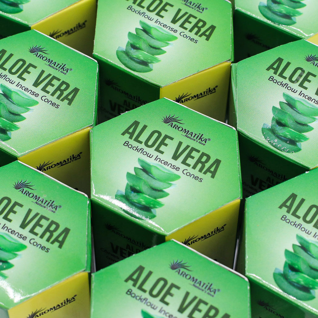 Pack of 10 Aloe Vera Masala Backflow Incense Cones for Relaxation