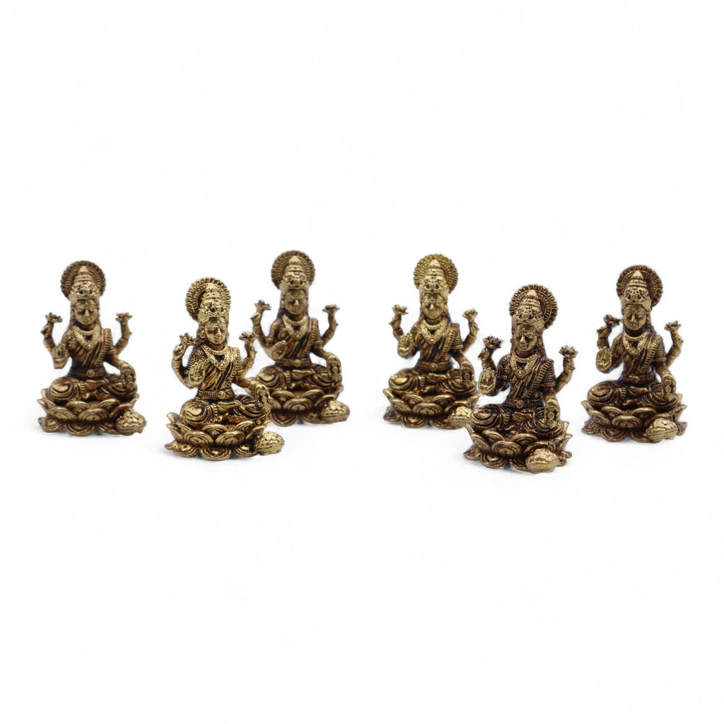 Brass Miniature Gods Laxmi Figurine for Prosperity and Abundance