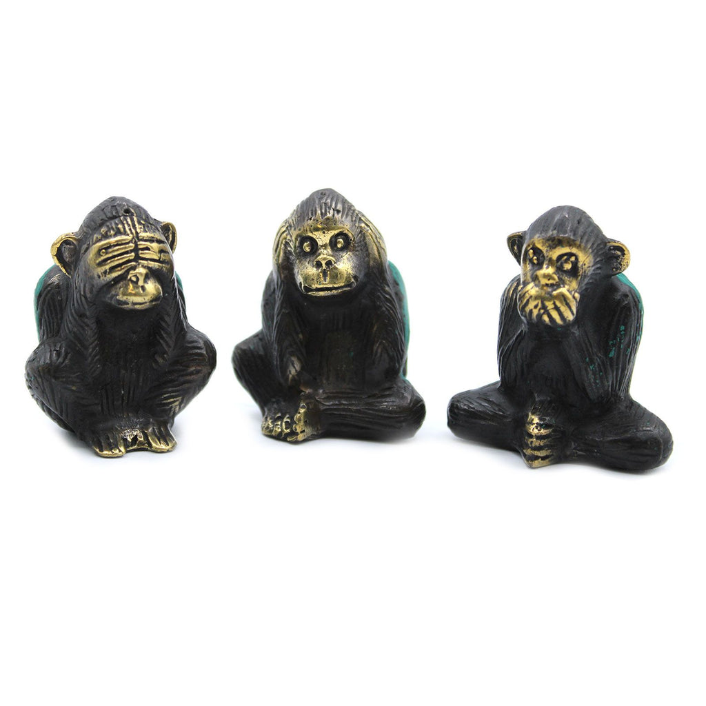 Set of 3 See No Evil Monkeys for Home Decor and Peaceful Vibes