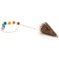 Orgonite Power Chakra Pendulum with Tiger Eye for Dowsing