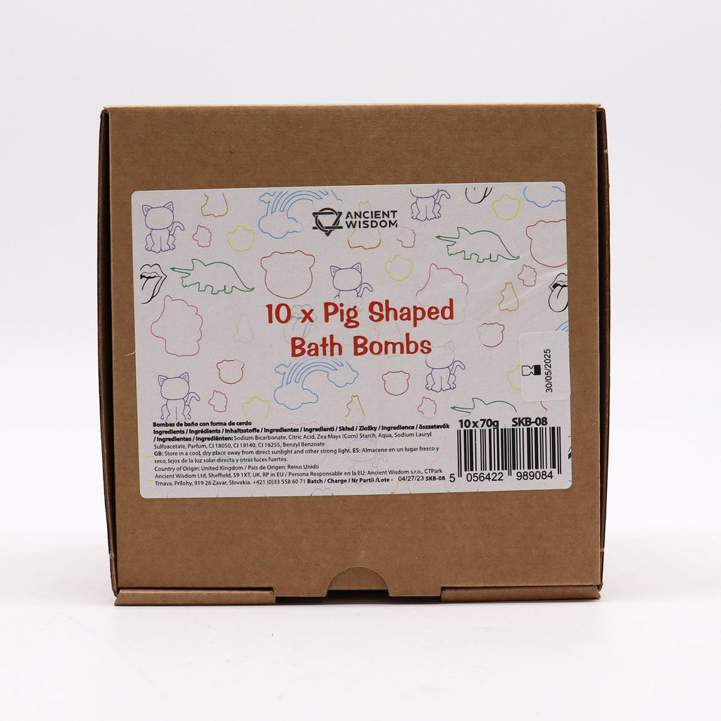 Pig Bath Bomb 70g with Vanilla Cupcake Scent for Kids Fun