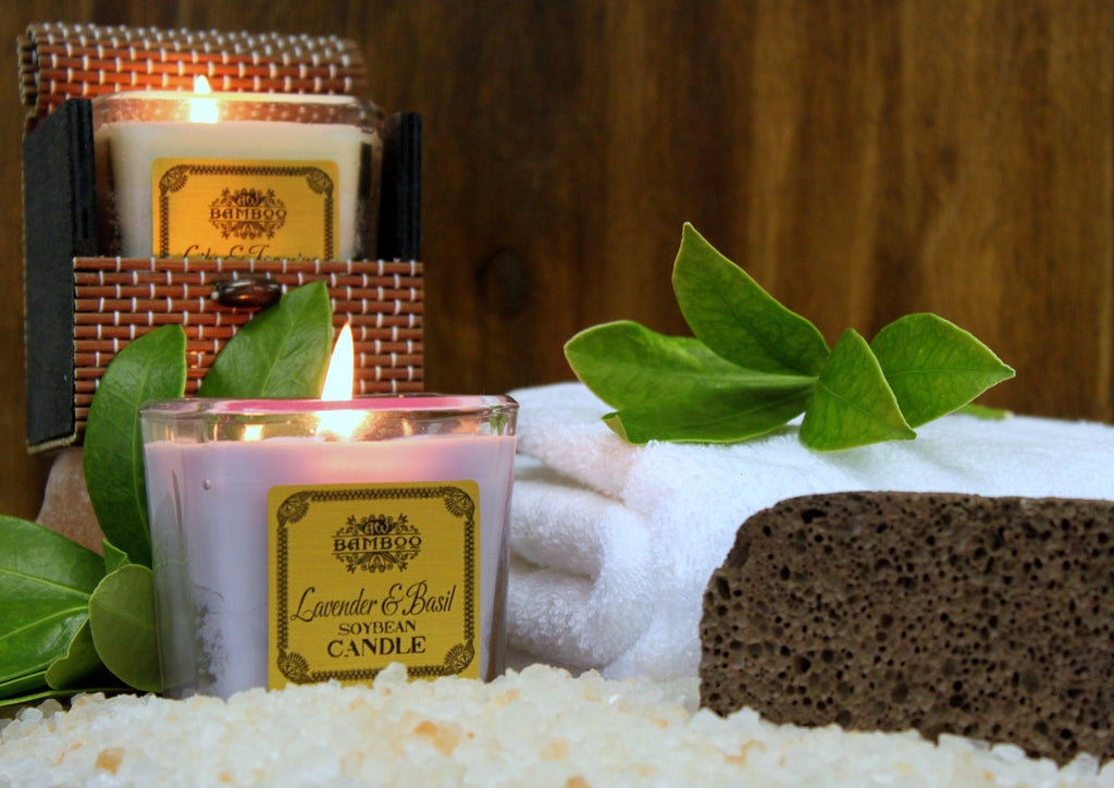 Lavender & Basil Soybean Jar Candles for Clean Burn Experience