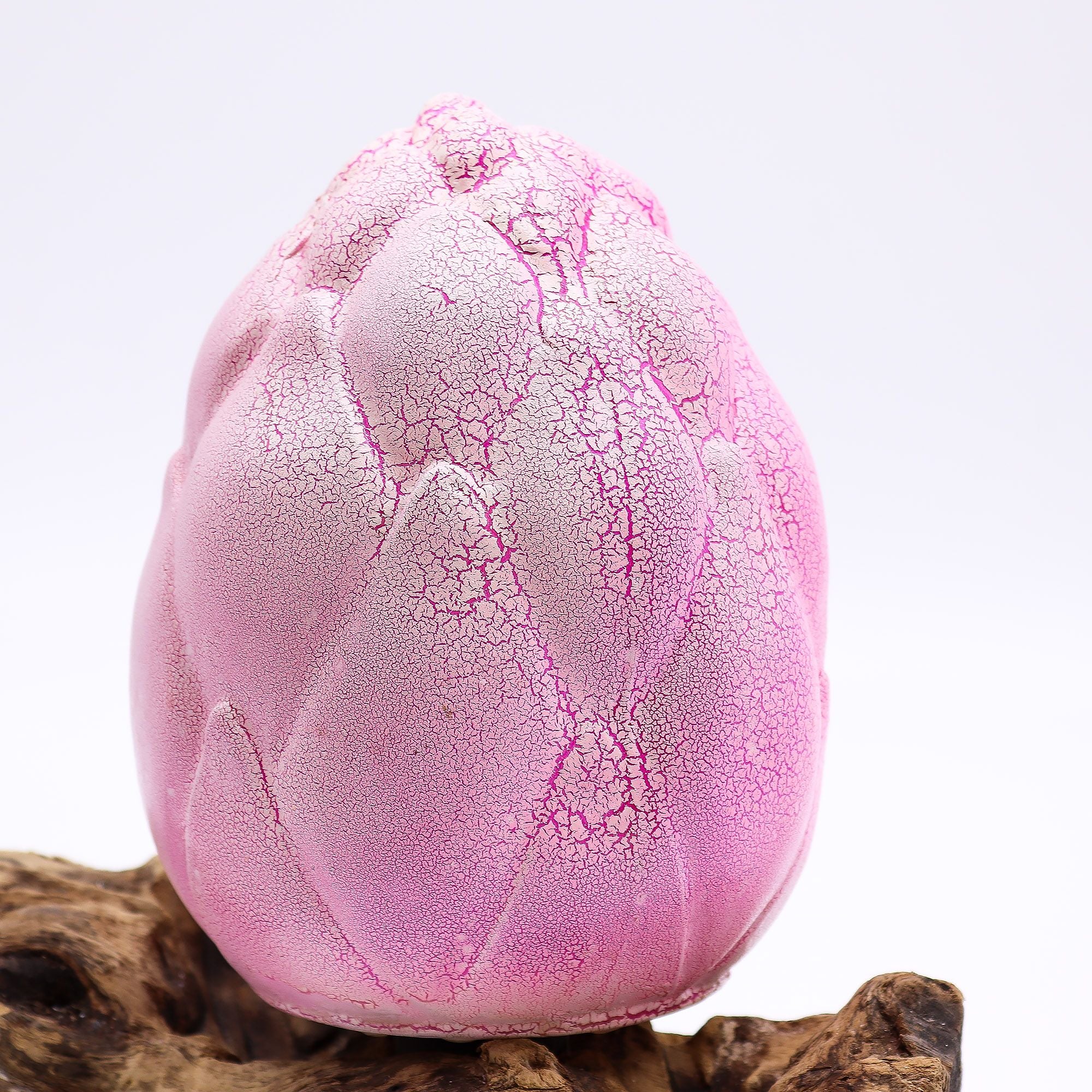 DriftGlow Lamp with Crackle Lotus Flower Shade in Purple