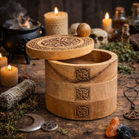 Celtic Carved 3 Tier Revolving Box