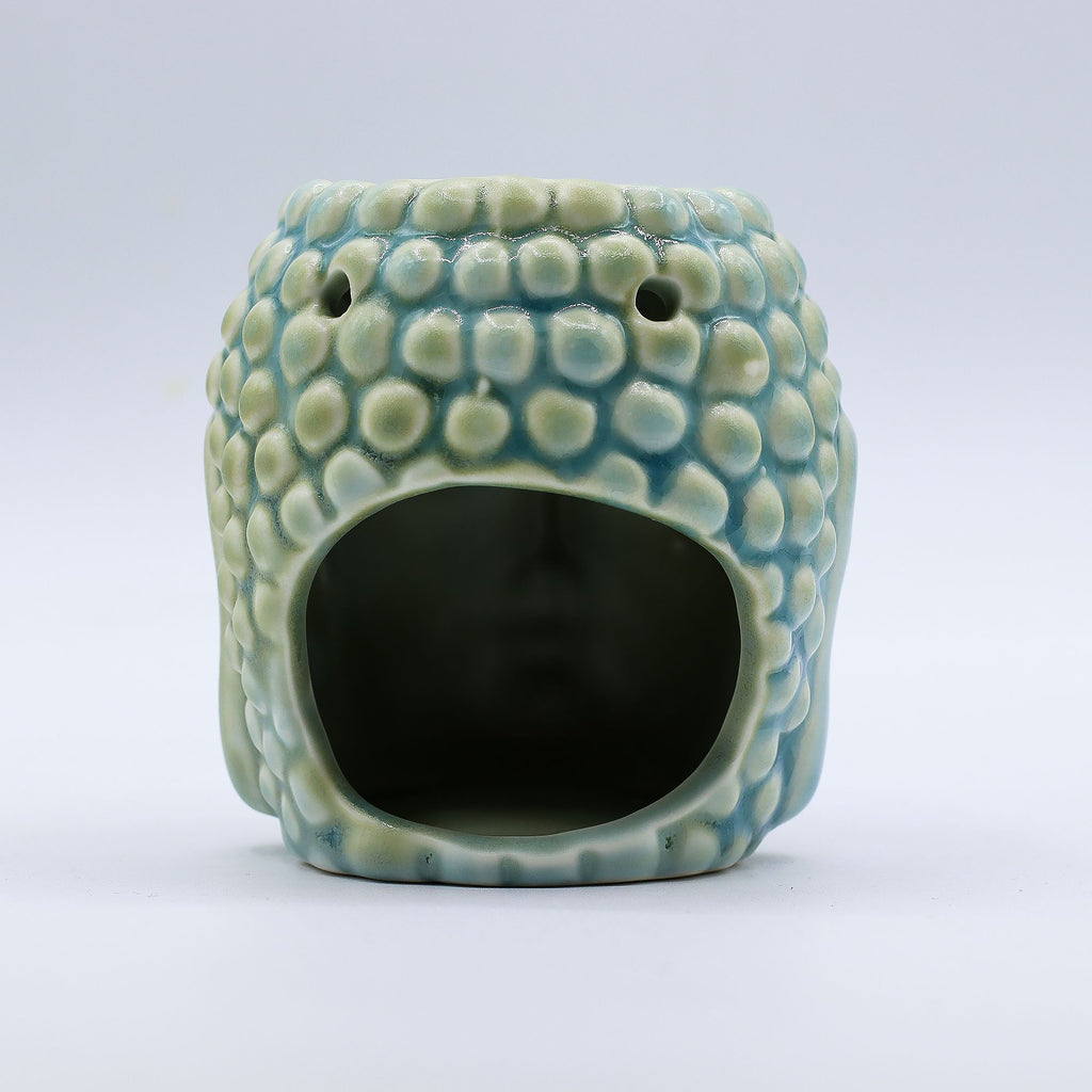 Buddha Oil Burner Blue for Calming Home Fragrance and Decor