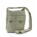 Natural Tones Two Pocket Bag Stylish Medium Crossbody Handbag