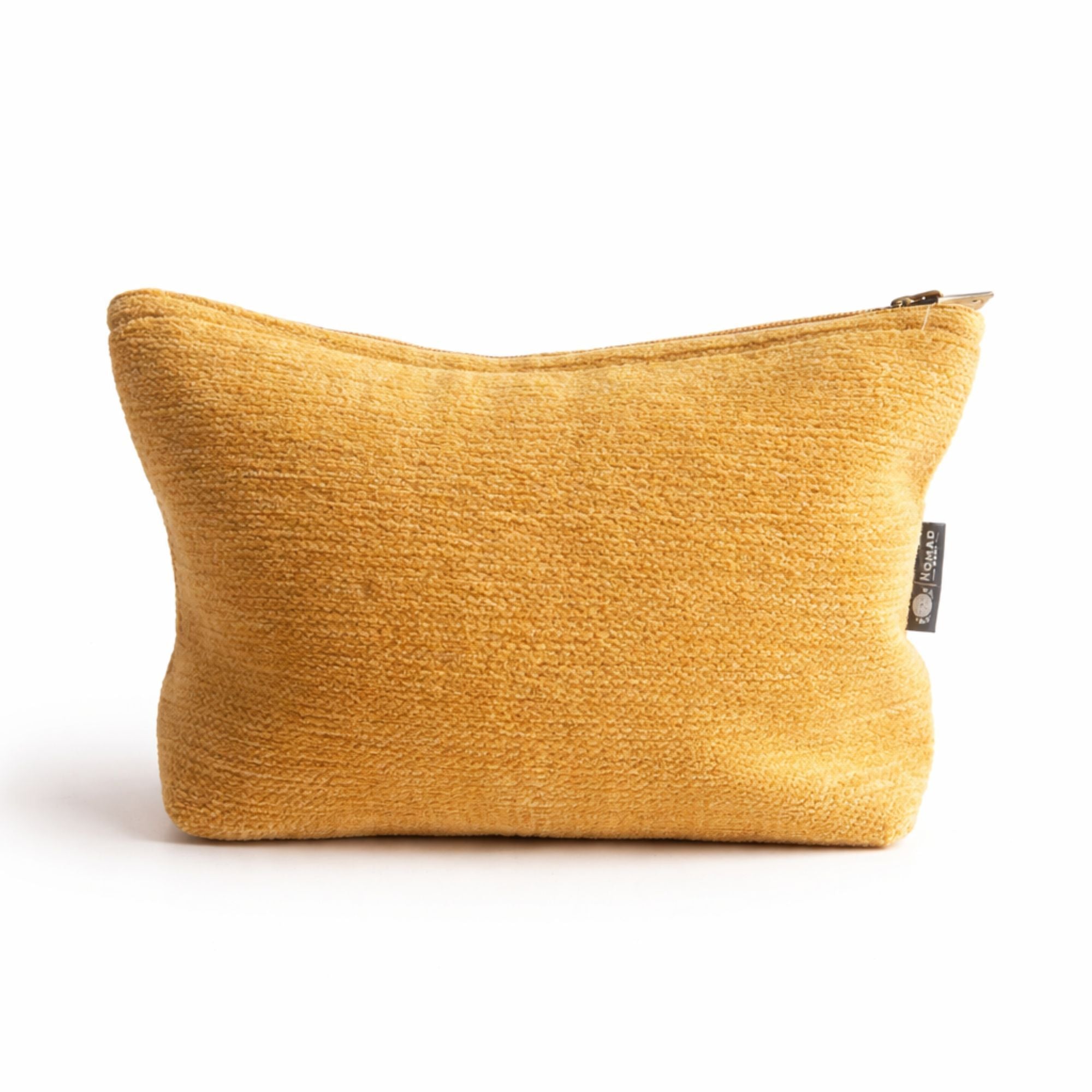 Nomad Sari Indian Jacquard Toiletry Bag in Marigold Loom Design