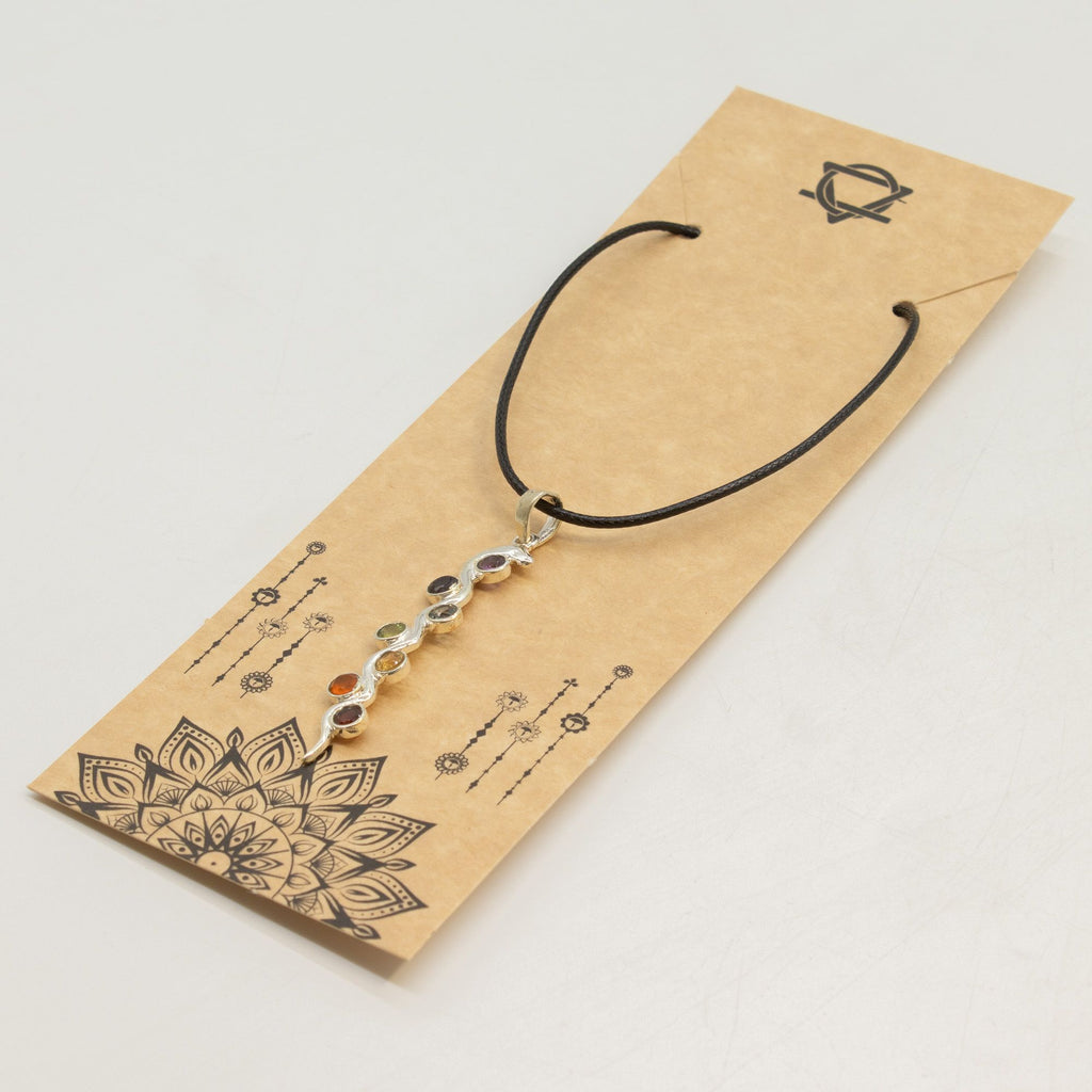 Indian Devotional Pendant Silver Plated with Snake Chakra Design