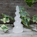 Selenite Spiral Unicorn Horn Tower Unique 10 cm Crystal Decor