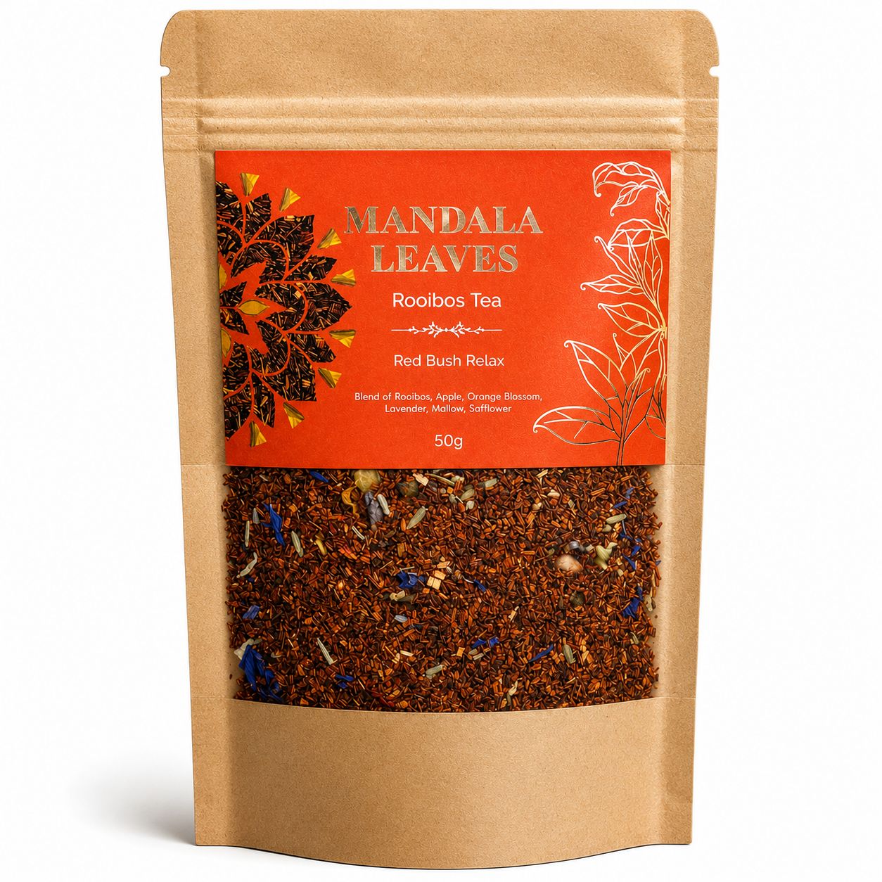 50g Red Bush Relax Tea with Lavender and Citrus for Soothing Moments