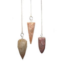 Magic Pendulum with Moon Stone and Silver Chain for Dowsing
