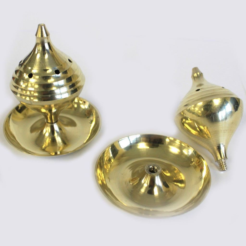Large Brass Incense Burner for Creating a Calming Home Atmosphere