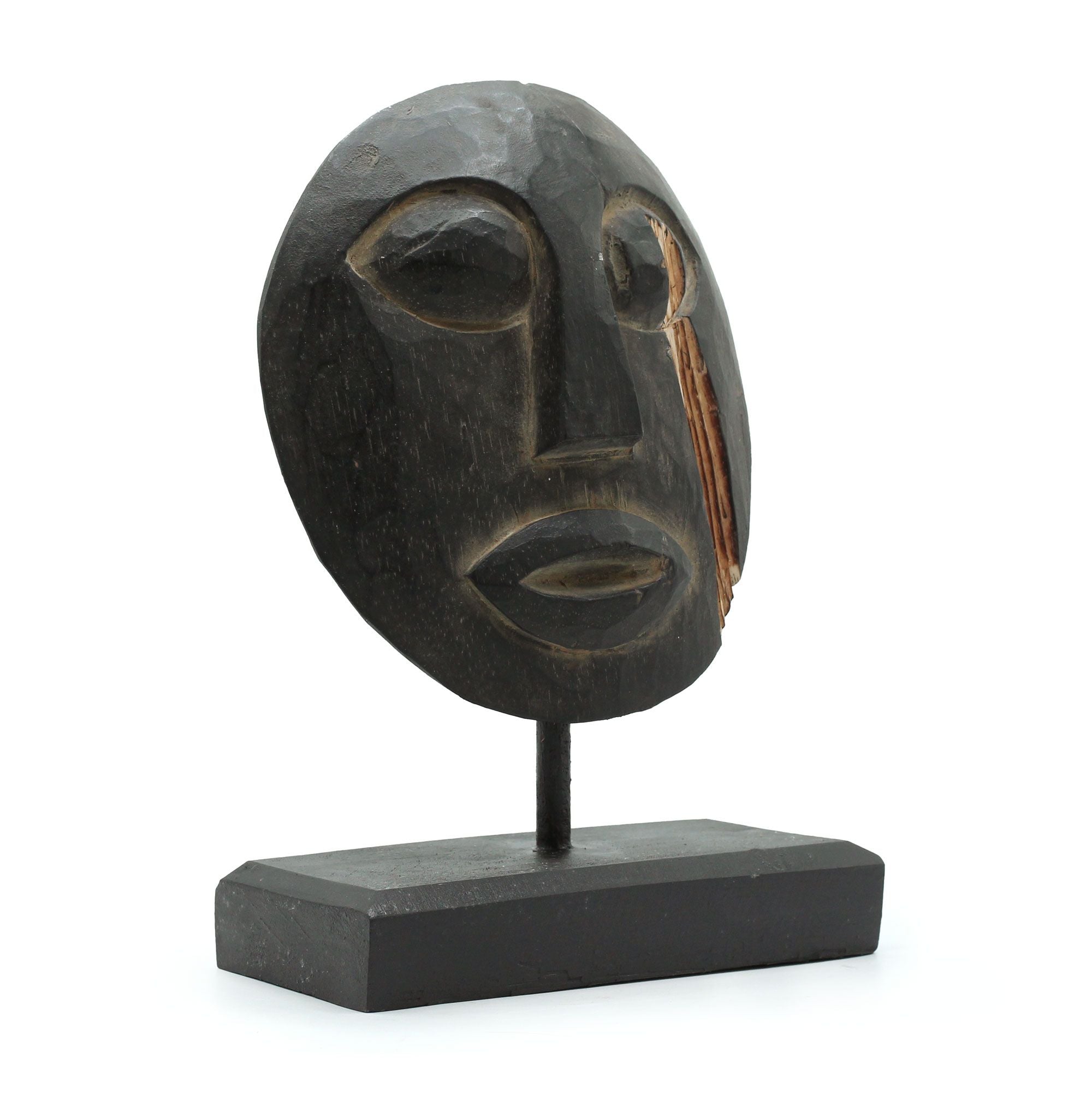 Timor Tribal Decorative Mask Black 27x20cm for Home Decor Accent