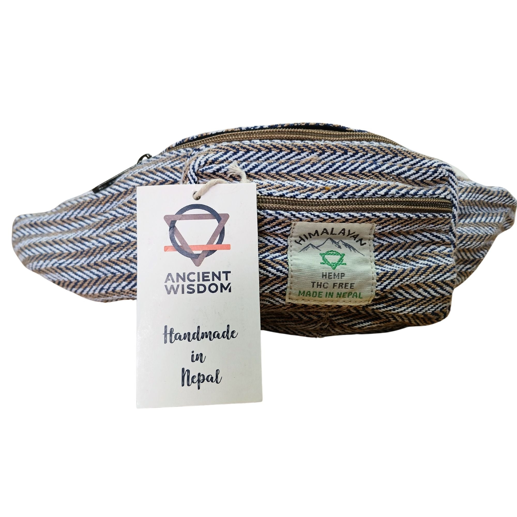 Cotton Hemp Style Belt or Fanny Bag in Blue for Everyday Use