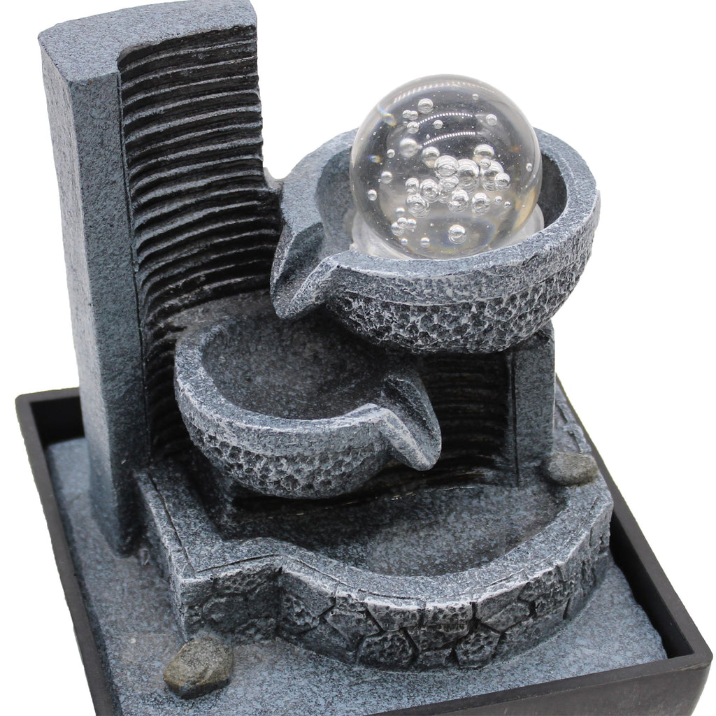 Tabletop Water Feature 18cm with Relaxing Pouring Pots Design