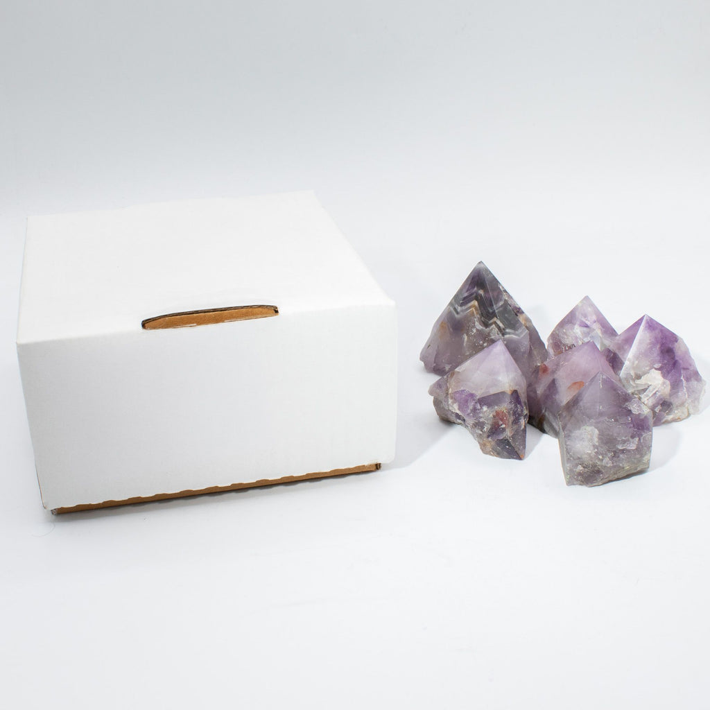 Amethyst A Grade Gemstone Top Polished Points Set of 5 to 6 Pieces