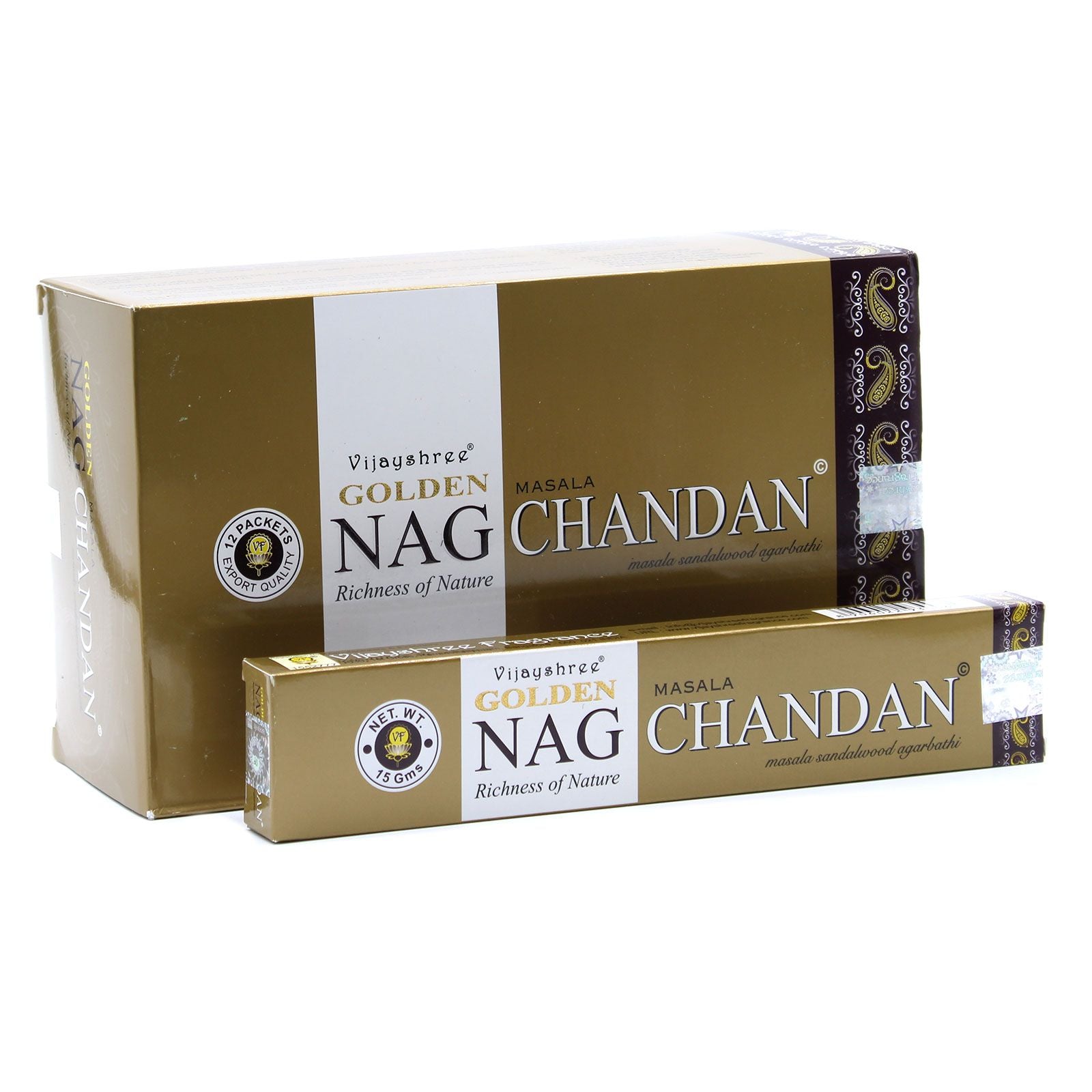 15g Golden Nag Chandan Incense for Aromatic Ambiance