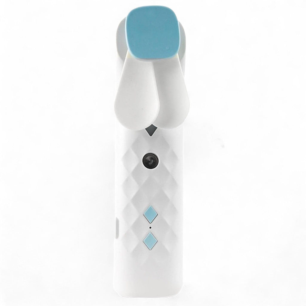 White Nano Mist Face Fan and Spray USB Rechargeable Portable Cooler