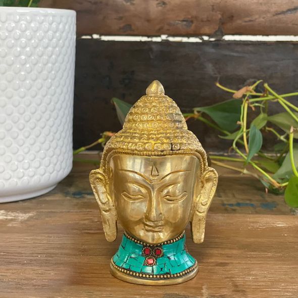 Brass Buddha Figure with Large Head 11.5 cm Decorative Piece