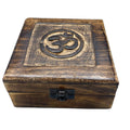 Square Wooden Keepsake Box 13x13x6cm with Elegant Design