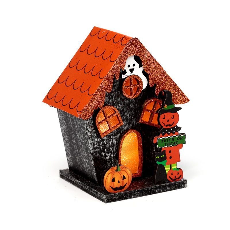 Trick or Treat Pumpkin House Halloween LED Decoration for Home