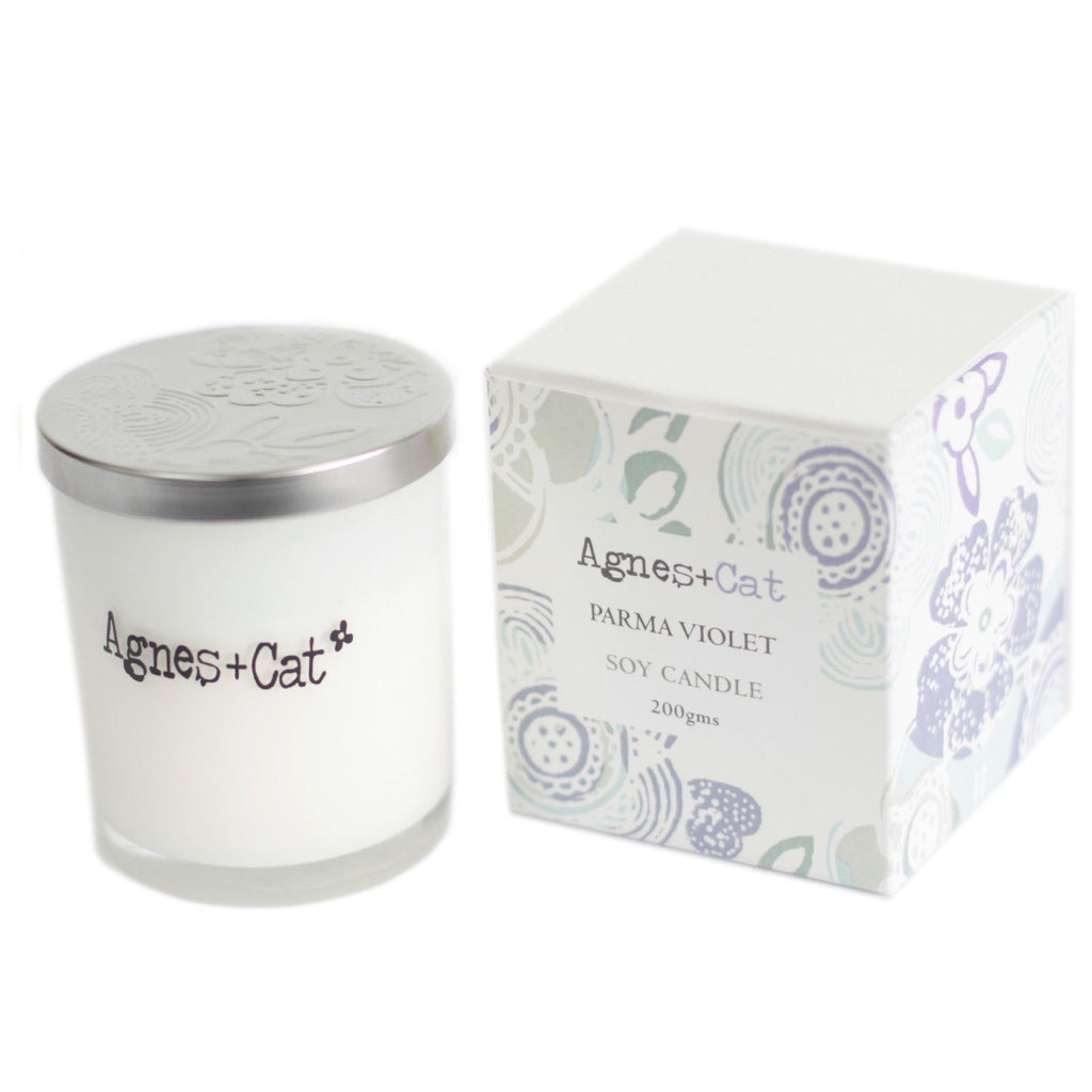 Agnes + Cat Votive Candle Parma Violet for Comfort and Warmth