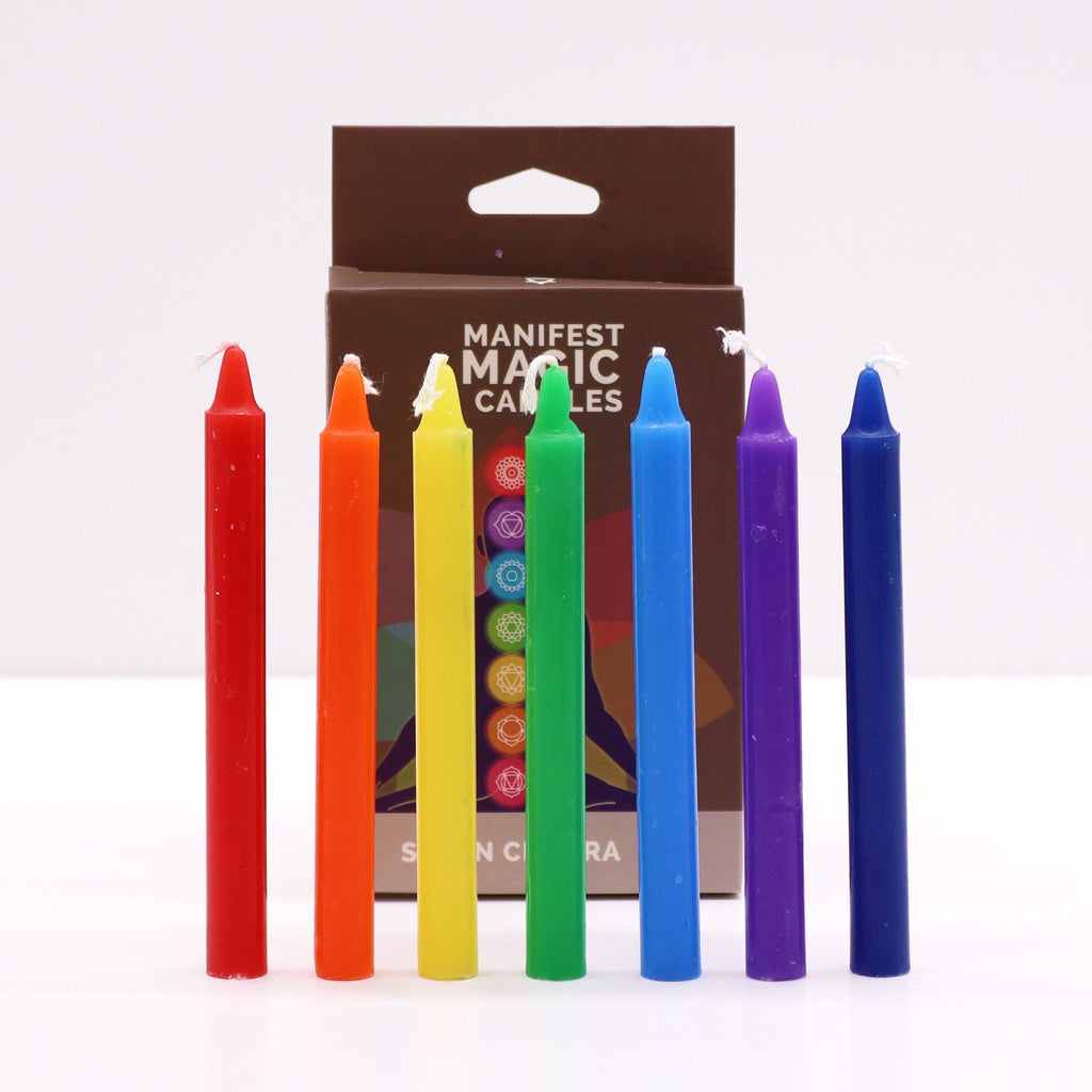 Seven Chakra Manifest Candles Pack of 7 for Spiritual Use