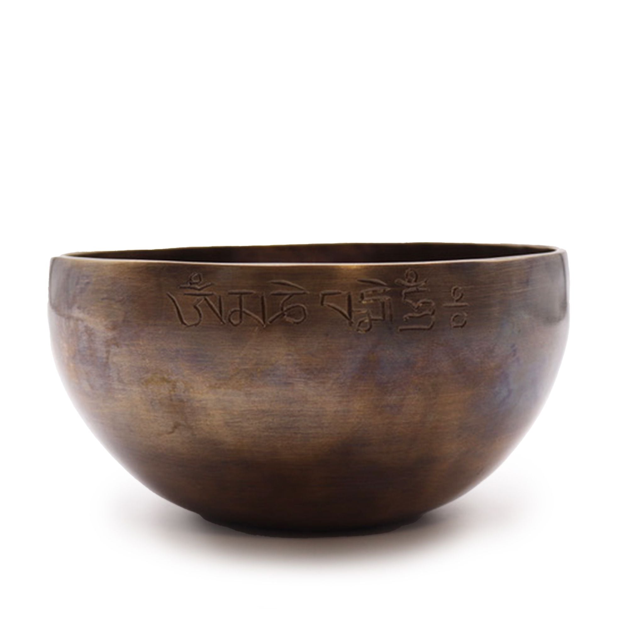 Large Indian Moon Phase Singing Bowl with Decorative Design