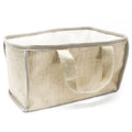 Large Eco Friendly Shopping Basket in Natural Jute and Cotton