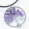 Tree of Life Pendant in Amethyst with Intricate Design Detail
