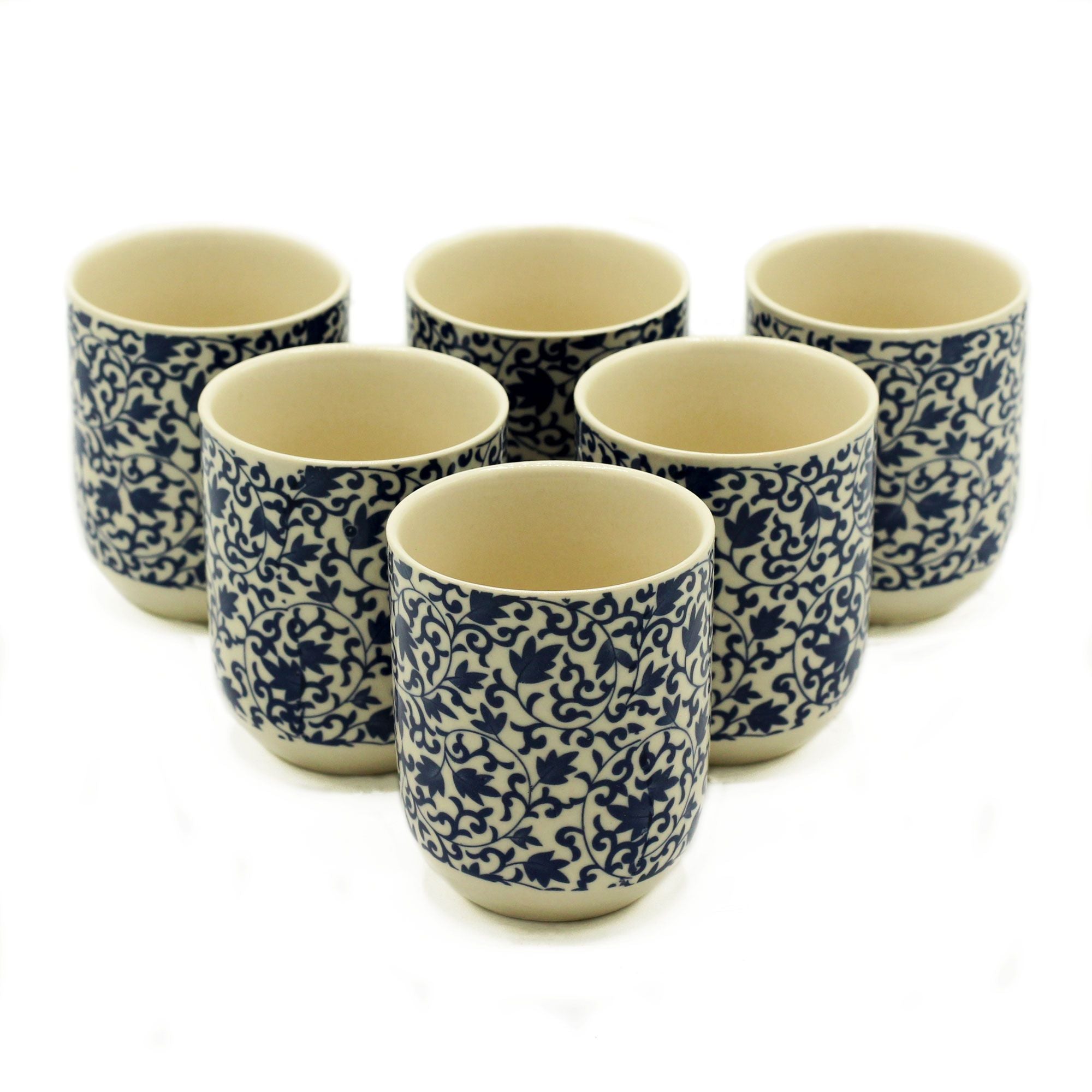 Charming Blue Pattern Herbal Tea Cups for Elegant Gatherings