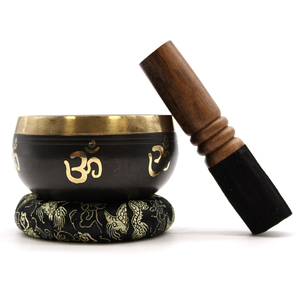 Yoga Om Singing Bowl Set for Meditation and Mindfulness Practice