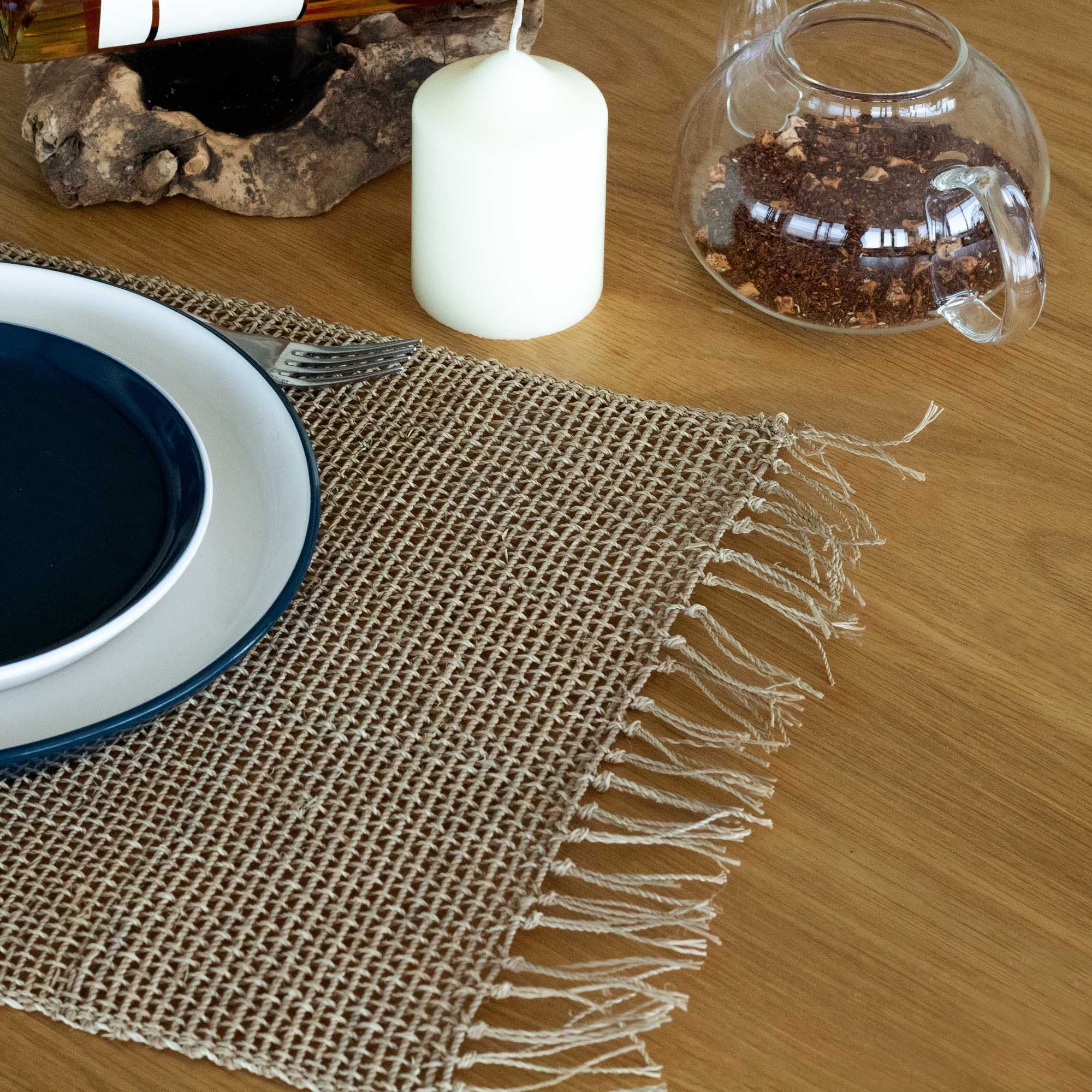 Seagrass Fringe Natural Placemat for Eco Friendly Dining Style