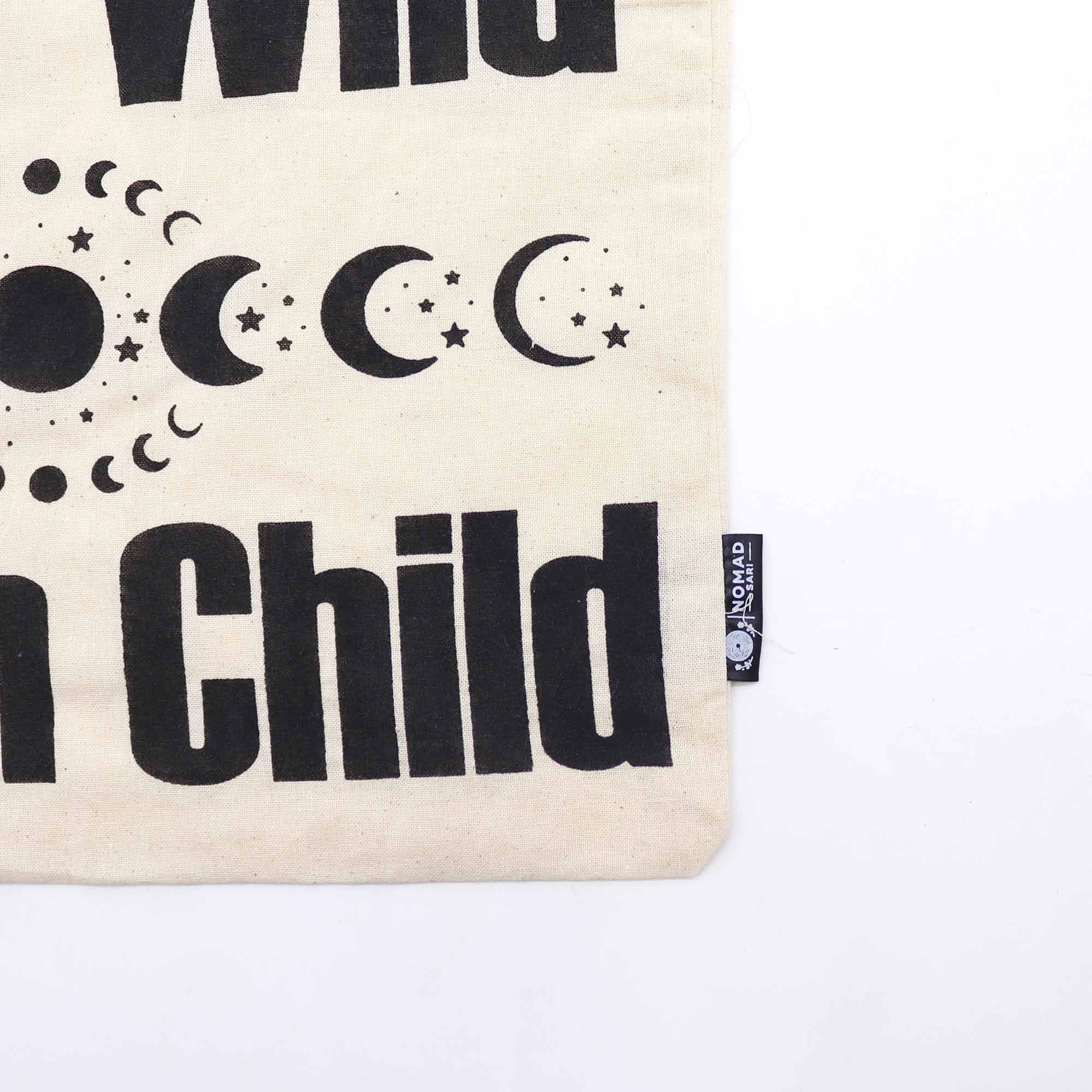 Iconic Basic Tote Bag Stay Wild Moon Child for Everyday Use