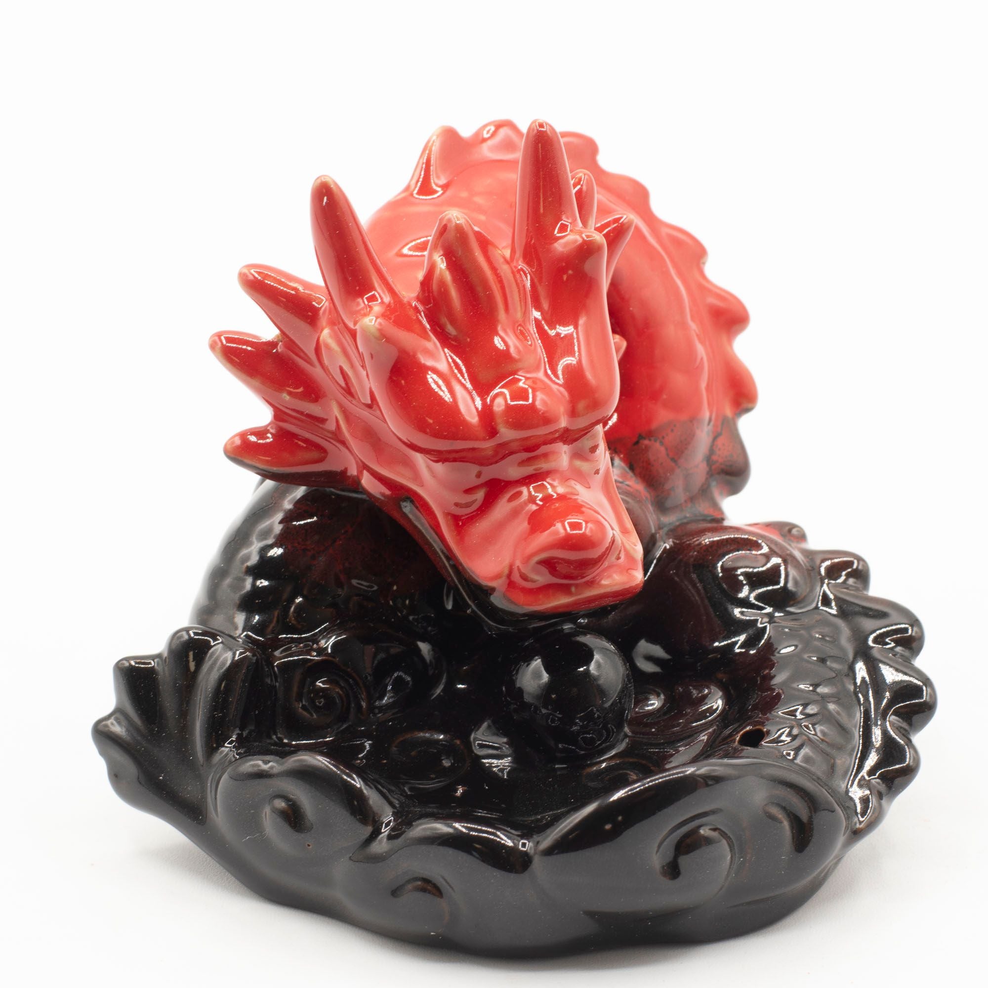 Backflow Incense Burner Small Red Dragon for Stunning Effects