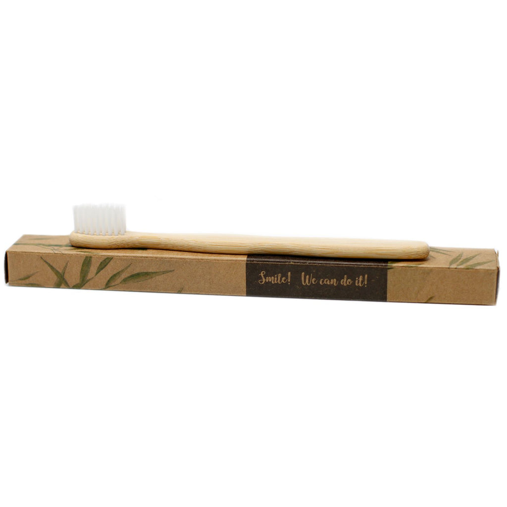 Bamboo Toothbrush Family Pack of 4 with Medium Soft Bristles