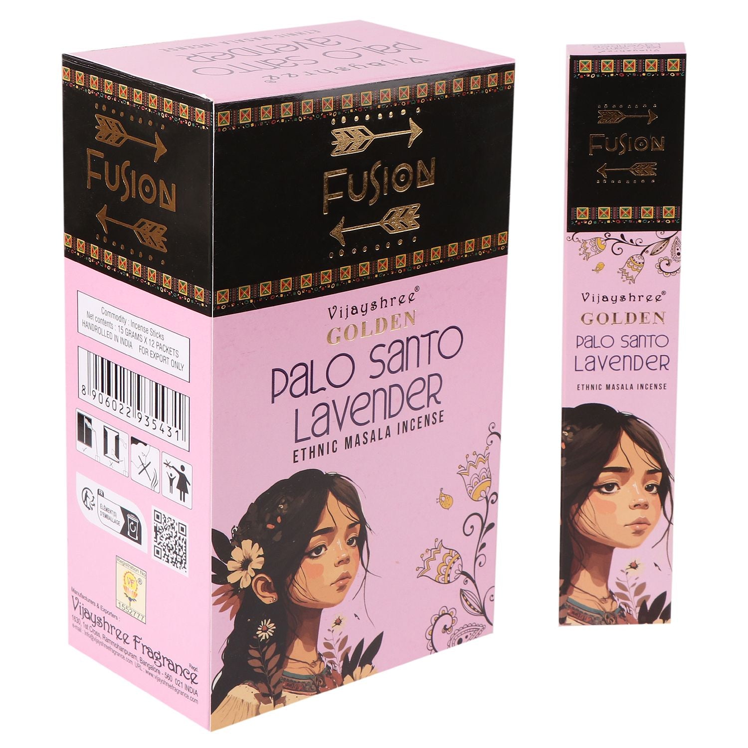 15g Golden Palo Santo and Lavender Incense Sticks for Relaxation