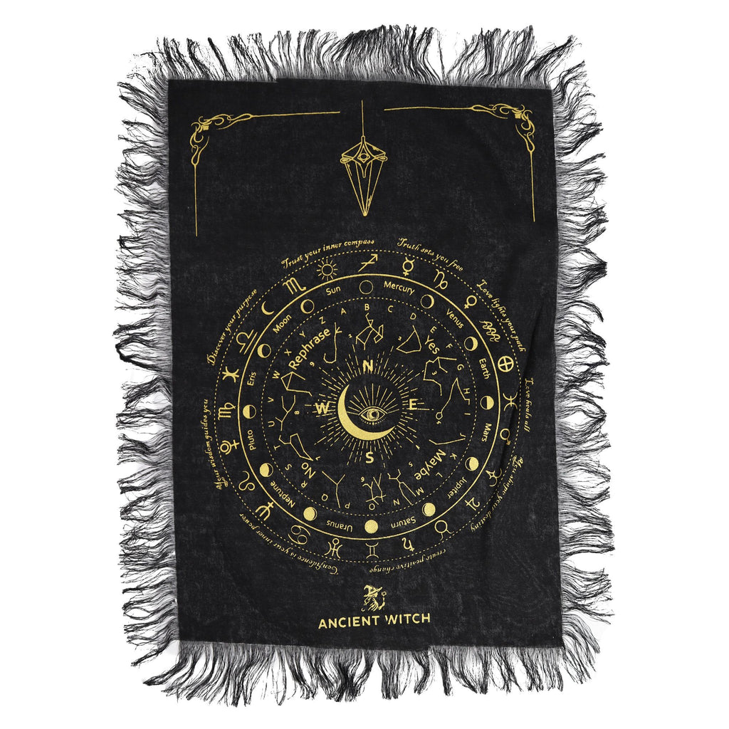 Ancient Witch Pendulum Divination Cloth with All Seeing Eye Design