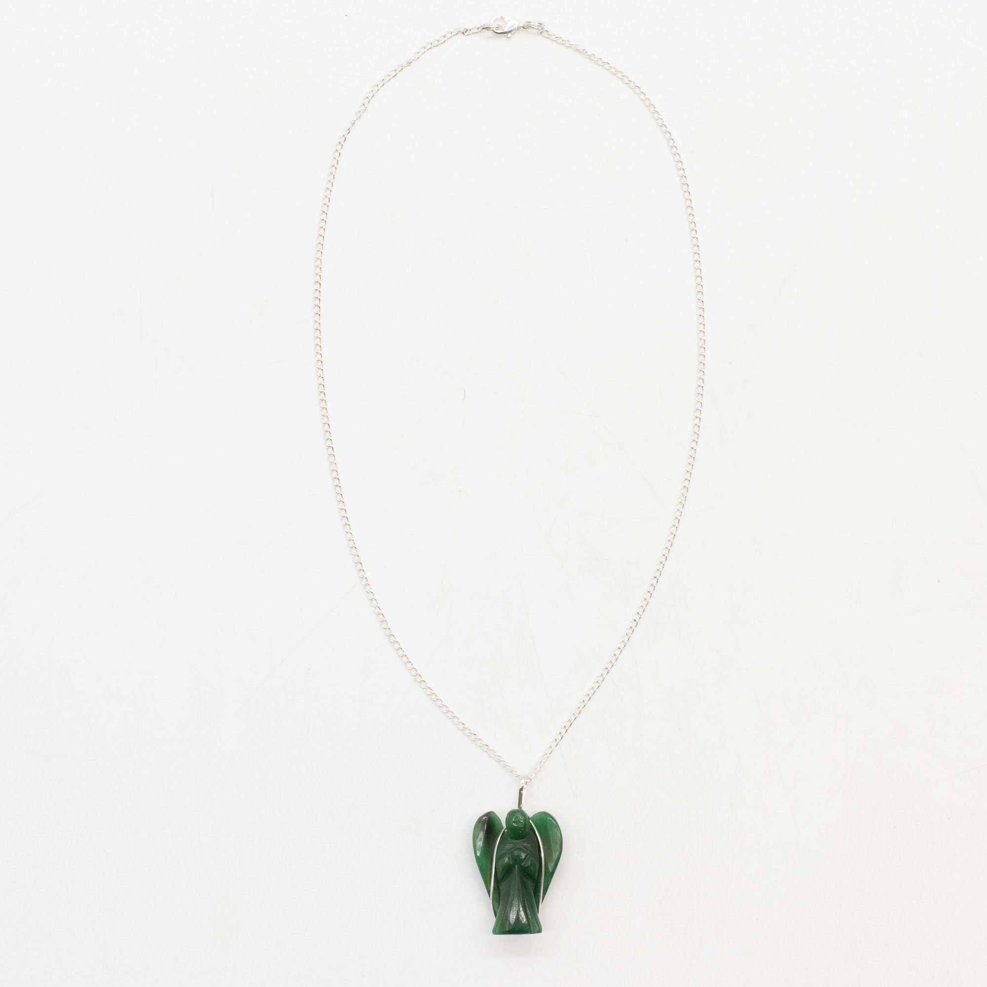 Gemstone Guardian Angel Pendant in Green Aventurine Design